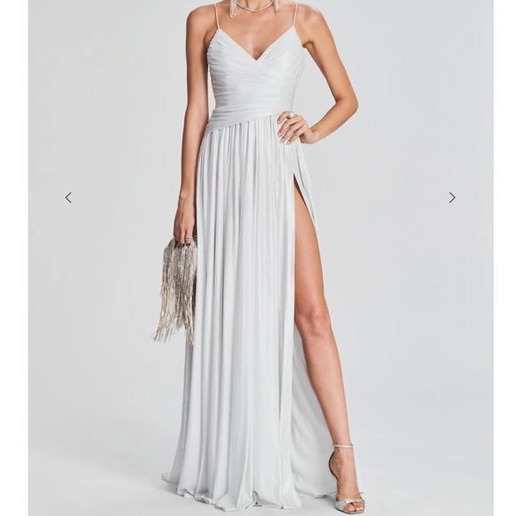 Retrofête Doss dress in white/silver - Picture 4 of 6